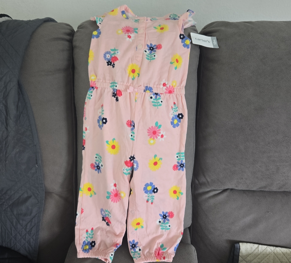 Carter's Light Pink Floral Romper